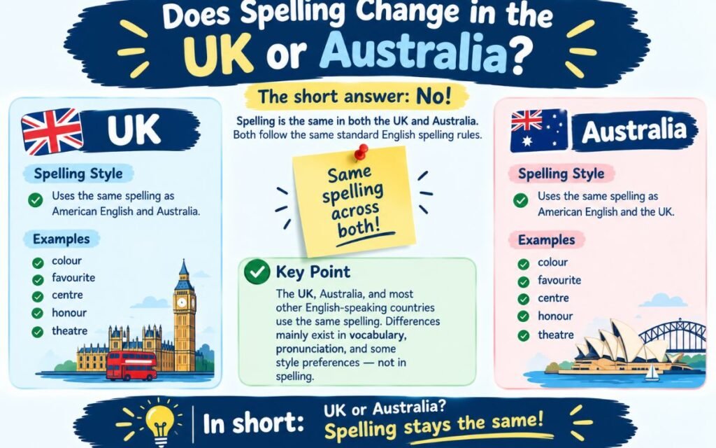 Does Spelling Change in the UK or Australia_
