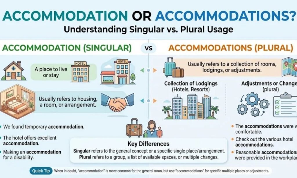 Accommodation or Accommodations_