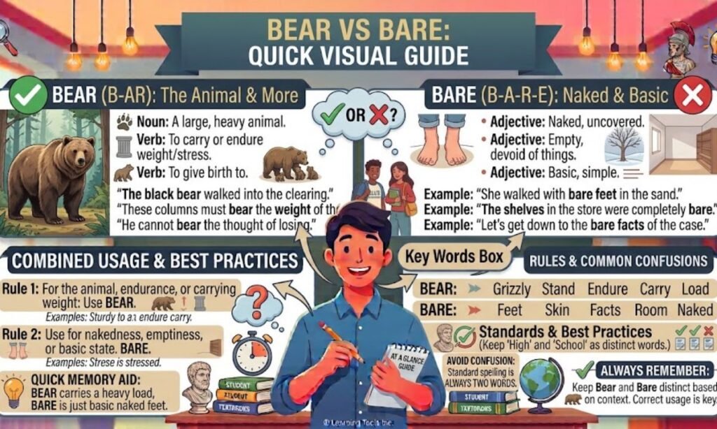 Bear vs Bare at a Glance