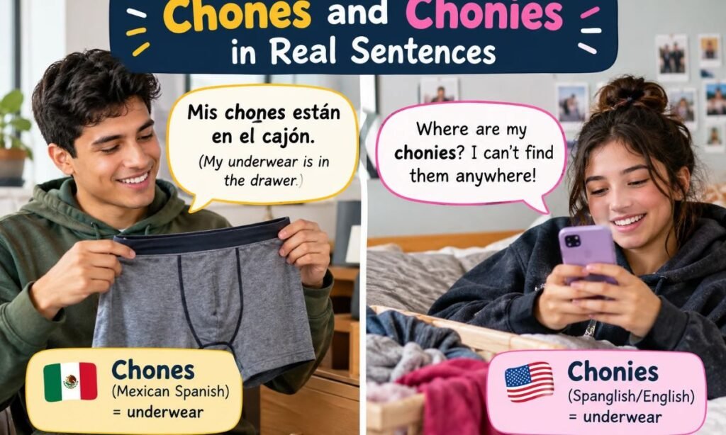 Chones and Chonies in Real Sentences