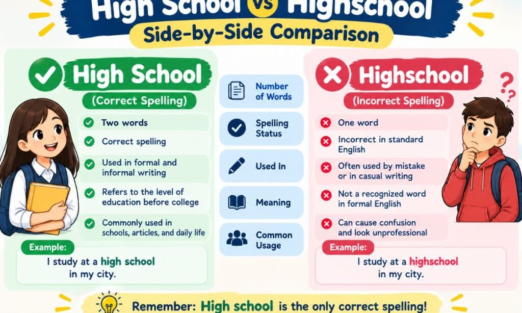 High School vs Highschool_ Side-by-Side Comparison