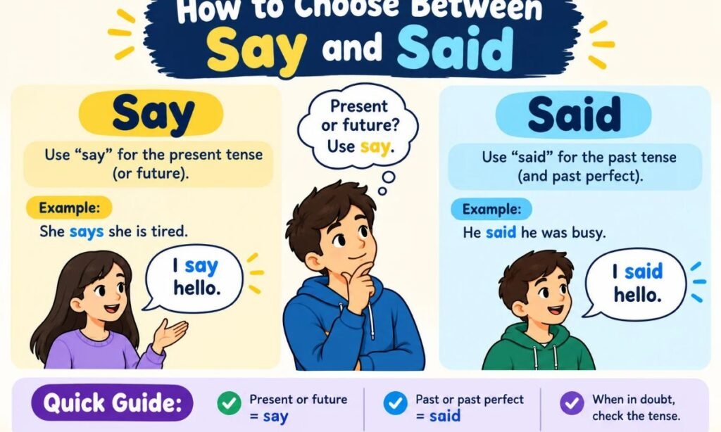 How to Choose Between Say and Said