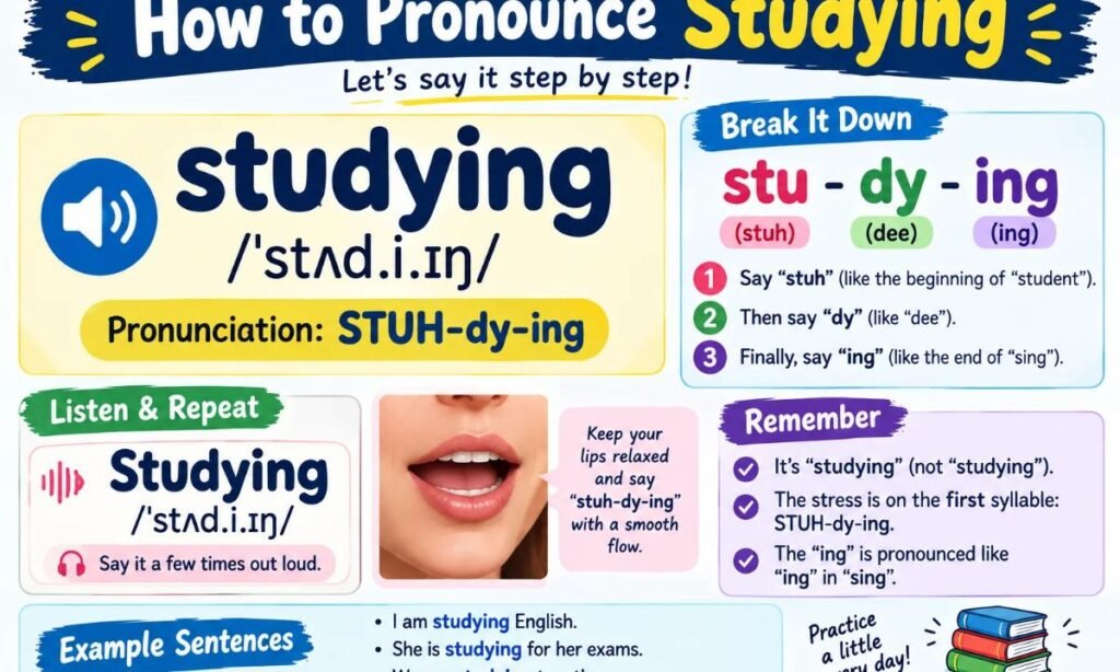 How to Pronounce Studying