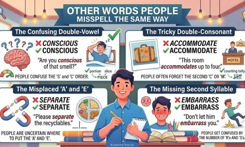 Other Words People Misspell the Same Way