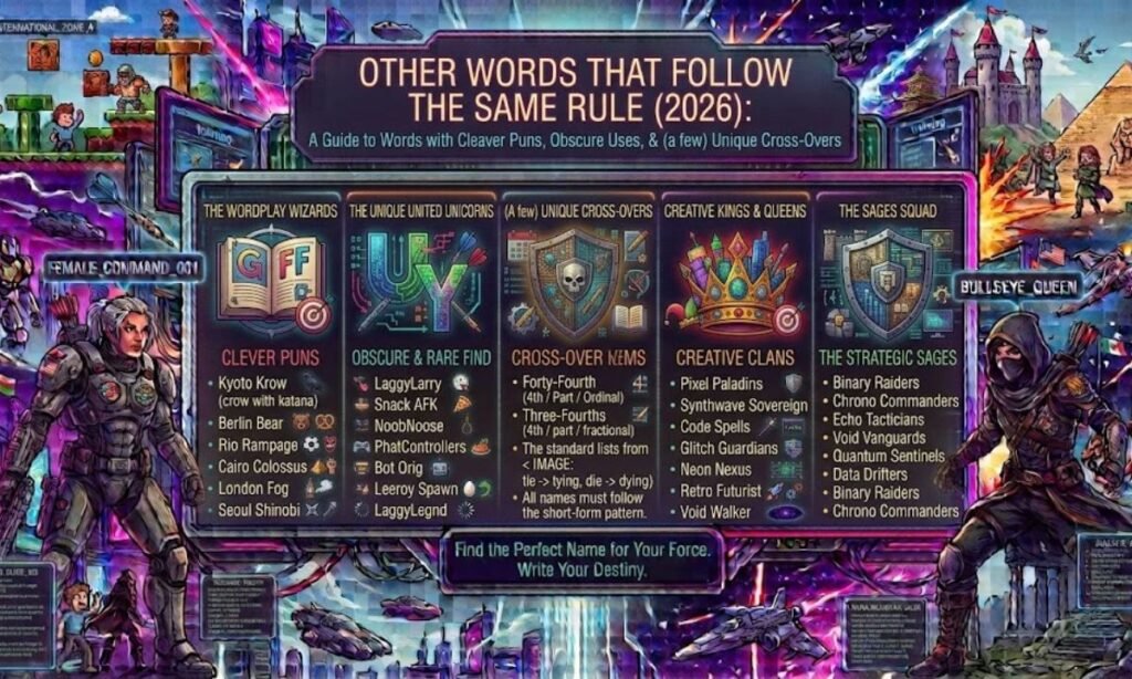 Other Words That Follow the Same RuleOther Words That Follow the Same Rule