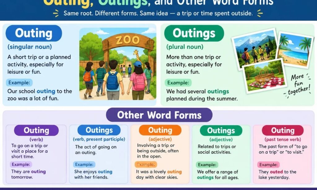 Outing, Outings, and Other Word Forms