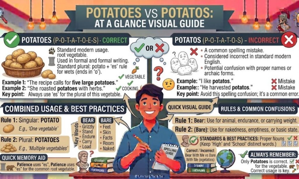 Potatoes vs Potatos at a Glance