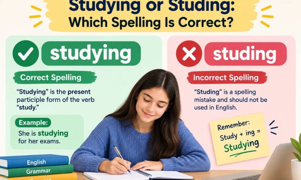 Studying or Studing_ Which Spelling Is Correct_