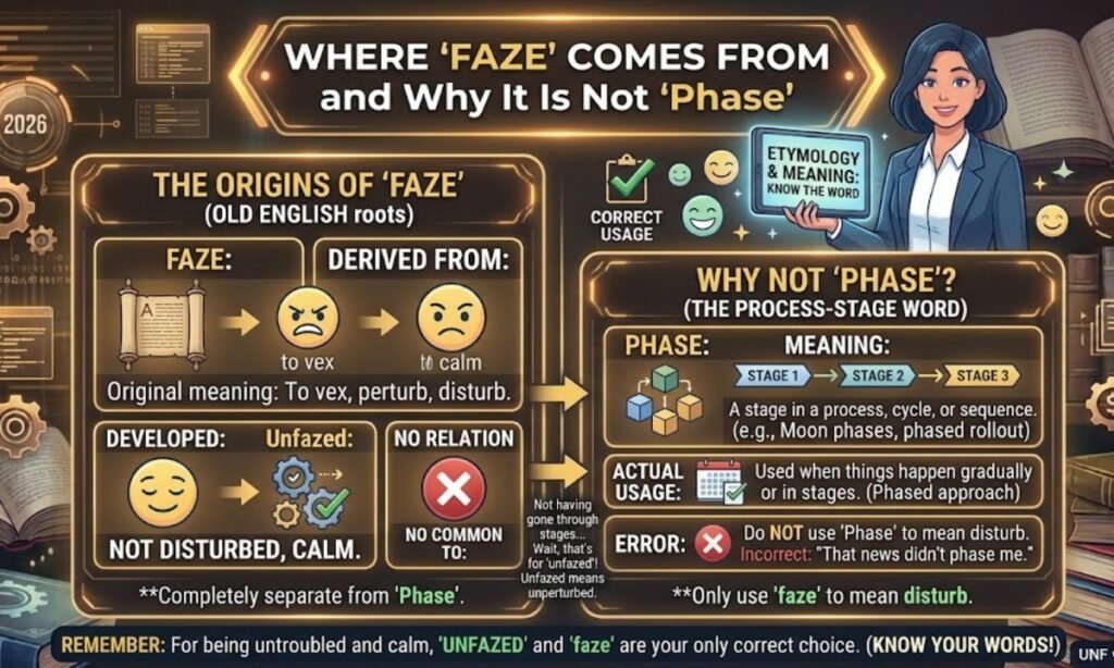 Where _Faze_ Comes From and Why It Is Not _Phase_