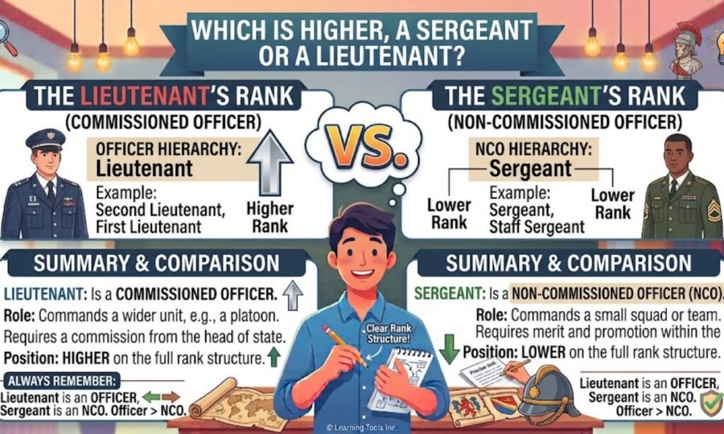 Which Is Higher, a Sergeant or a Lieutenant_