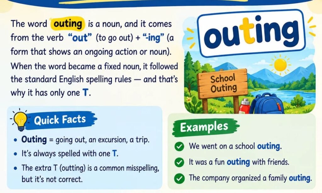 Why _Outing_ Has Only One T