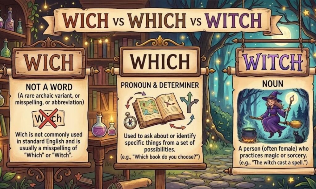 Wich vs Which vs Witch