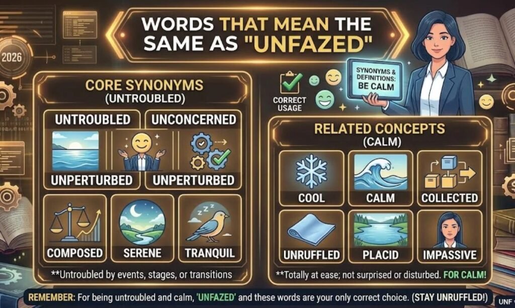 Words That Mean the Same as _Unfazed_